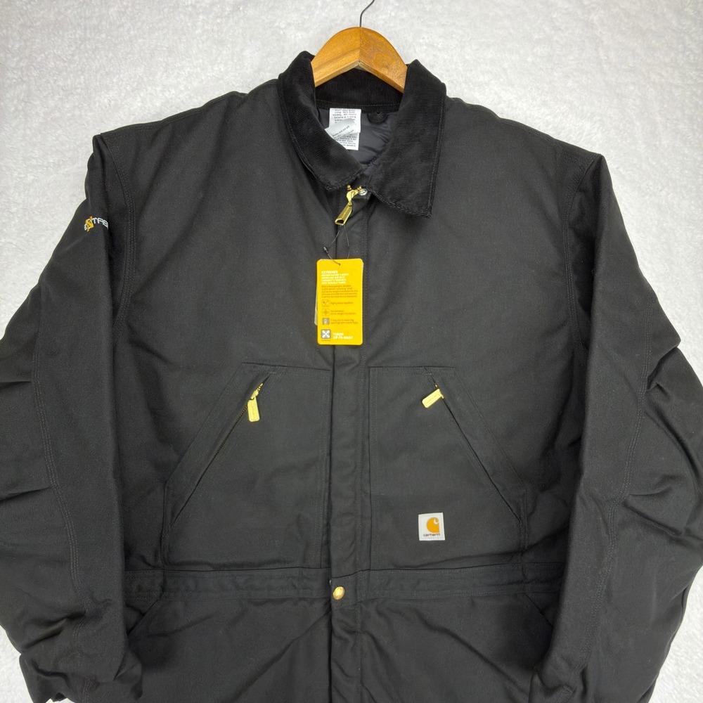 Carhartt Yukon Extremes Arctic Quilt Lined Coveralls Mens 50 X06โ BLK NWT